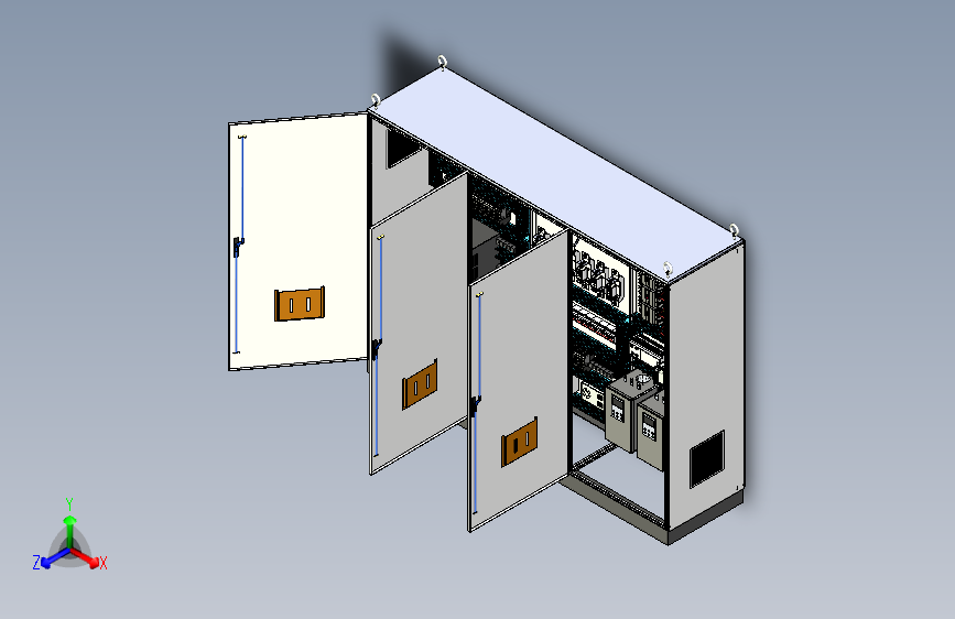 三柜组装变频器刀开关风机软启动控制柜 56412