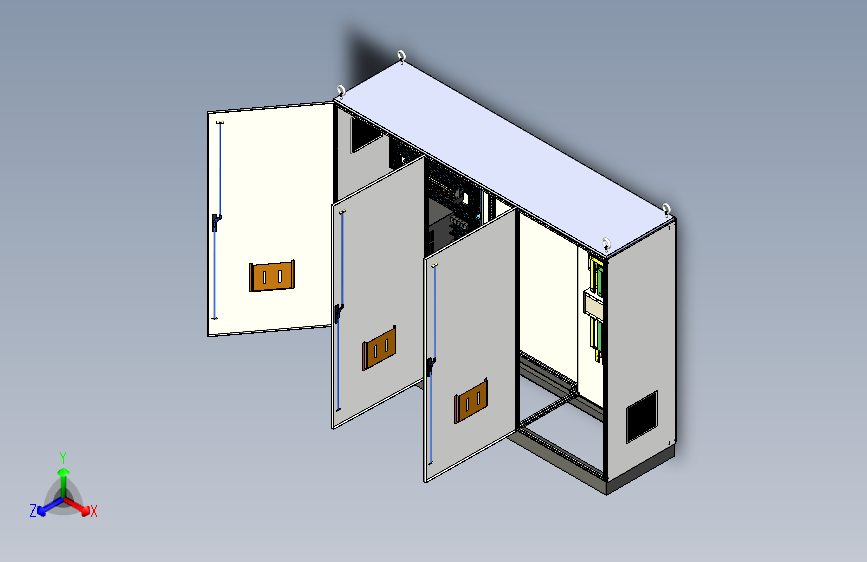 三柜组装变频器刀开关软启动双电源控制柜 56436