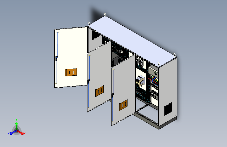 三柜组装变频器软启动旁路双电源控制柜 56422