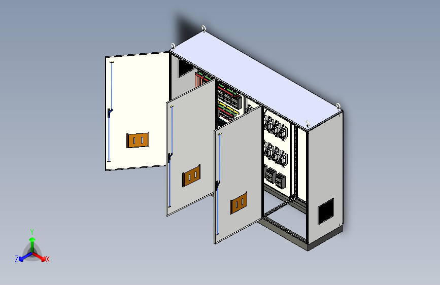 三柜组装刀开关plc软启动控制柜 55720