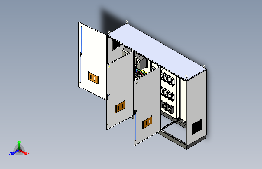 三柜组装刀开关软启动plc控制柜 55707