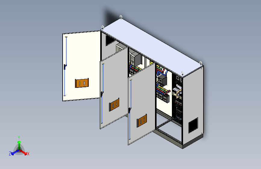 三柜组装双电源120A交流接触器控制柜 55290