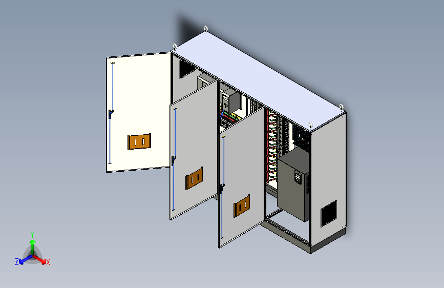 三柜组装双电源630A竖装变频器控制柜 55885