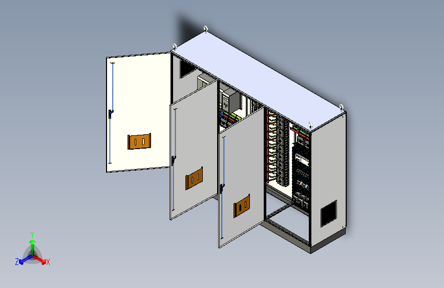 三柜组装双电源630A竖装接触器控制柜 55785
