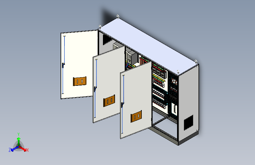三柜组装双电源630A正装直流接触器控制柜 55438