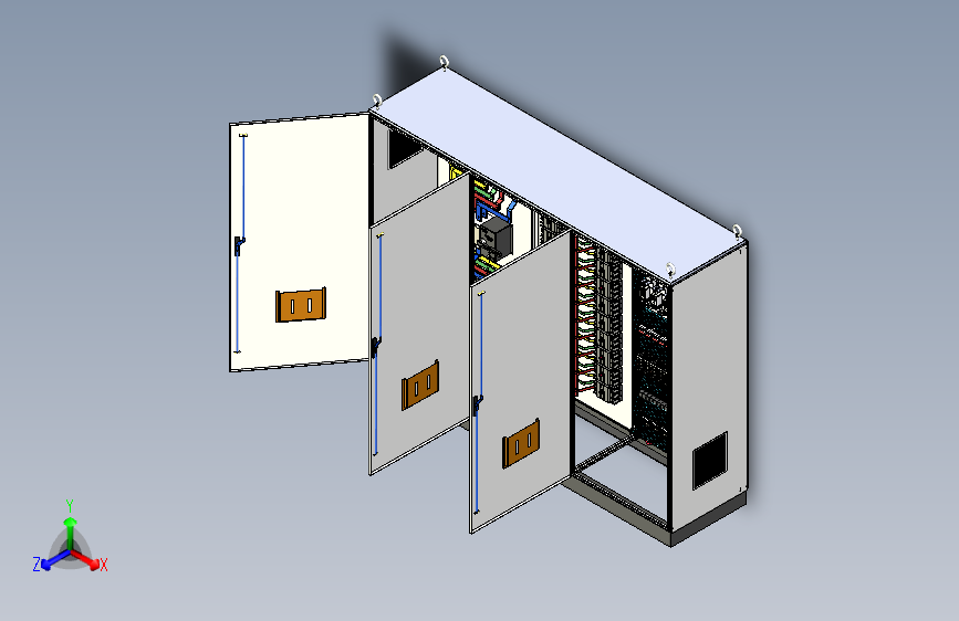 三柜组装双电源CDQ1S630A竖装消防风机控制柜 55896