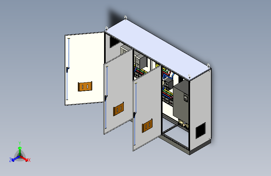 三柜组装双电源变频器星三角控制柜