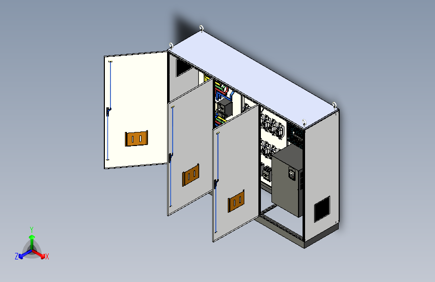 三柜组装双电源刀开关变频器控制柜 55793