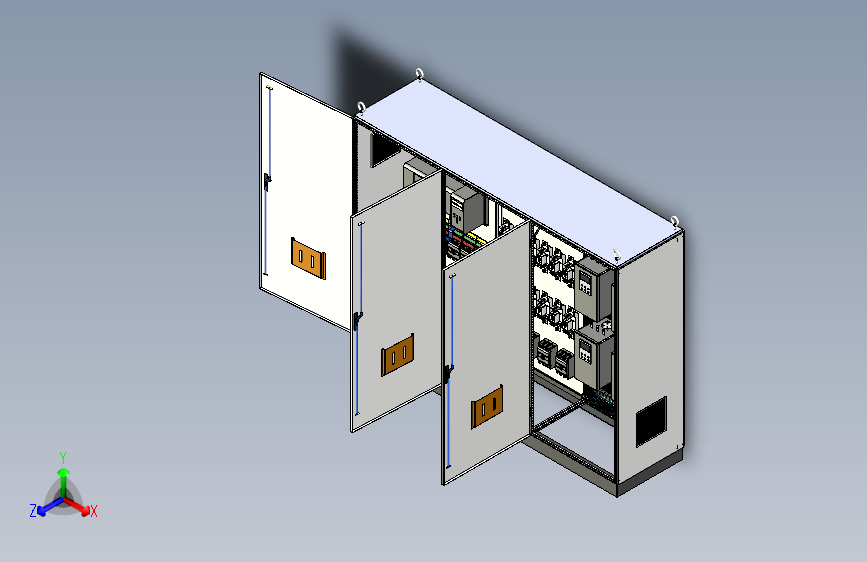 三柜组装双电源刀开关软启动控制柜 55769