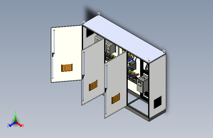 三柜组装双电源软启动旁路控制柜 55313