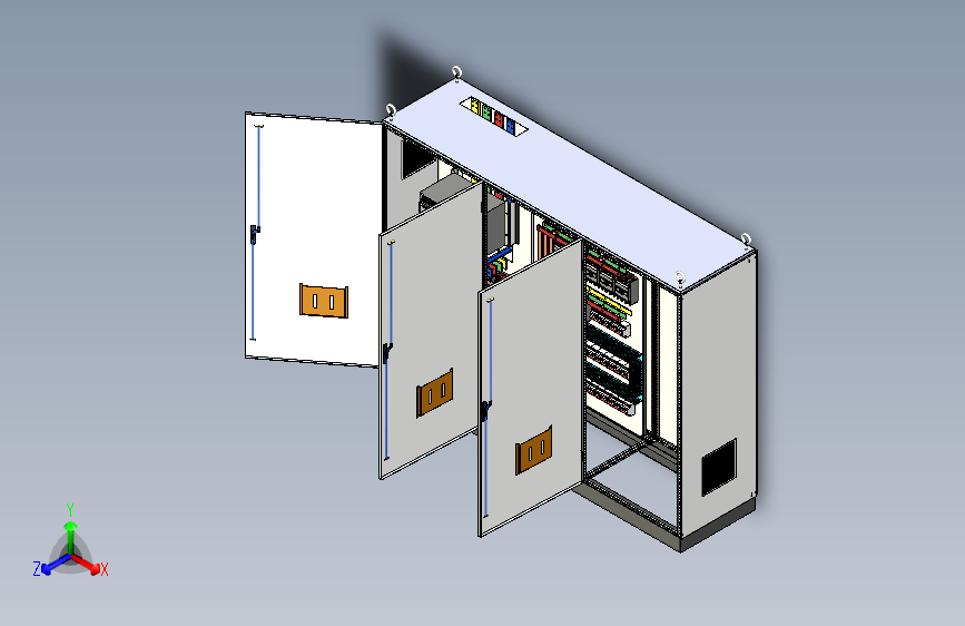 三柜组装万能断路器630A刀开关plc控制柜 55351