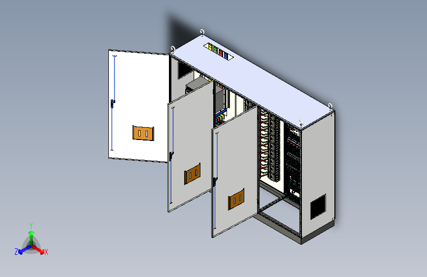三柜组装万能断路器630A竖装plc延时控制柜 55324