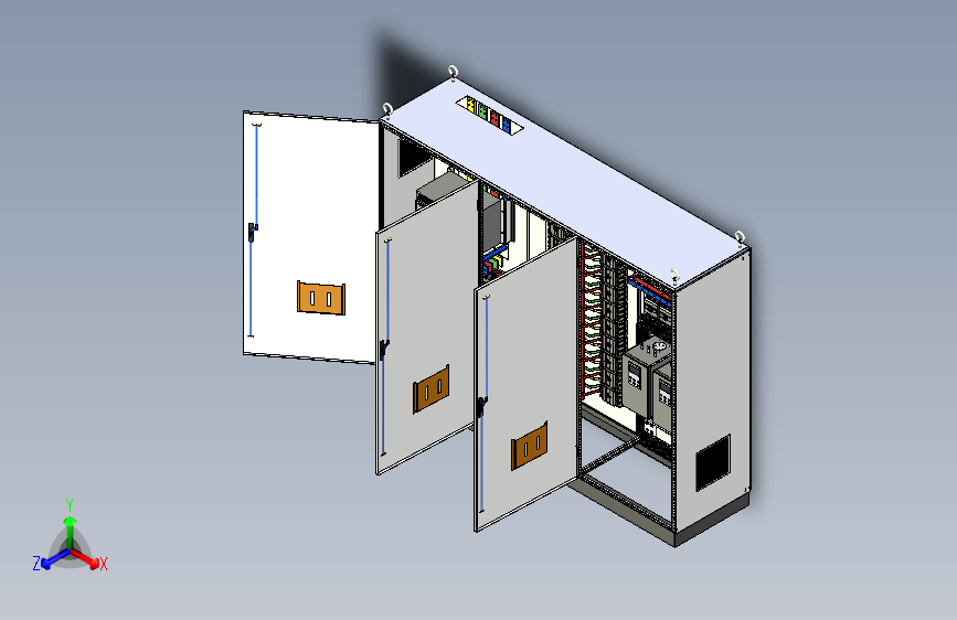 三柜组装万能断路器630A竖装双电源软启动控制柜 55390
