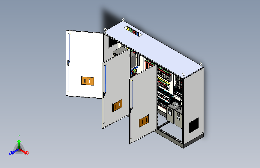 三柜组装万能断路器630A正装plc软启动控制柜 55391