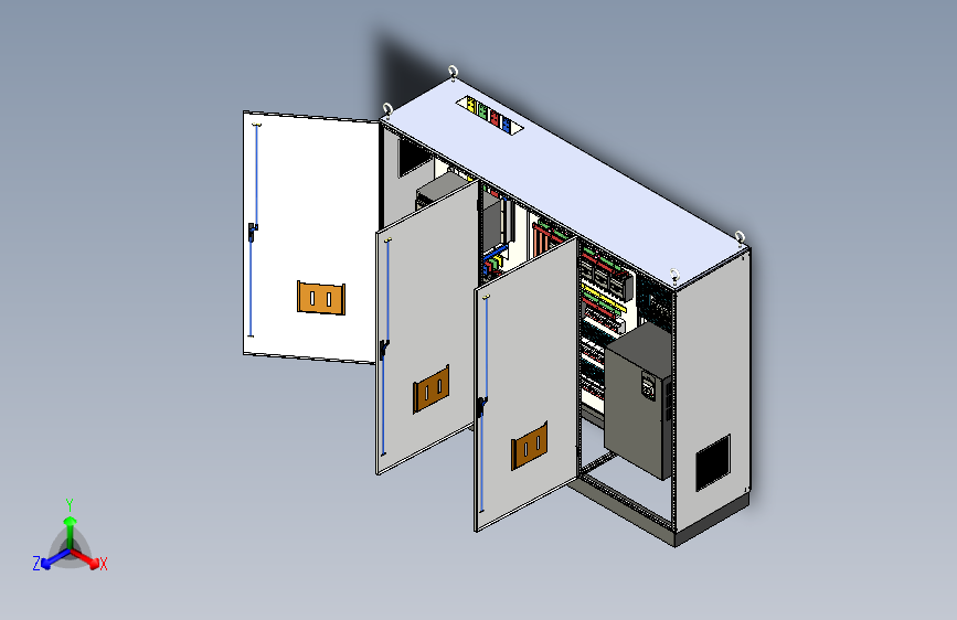三柜组装万能断路器630A正装变频器控制柜 55325