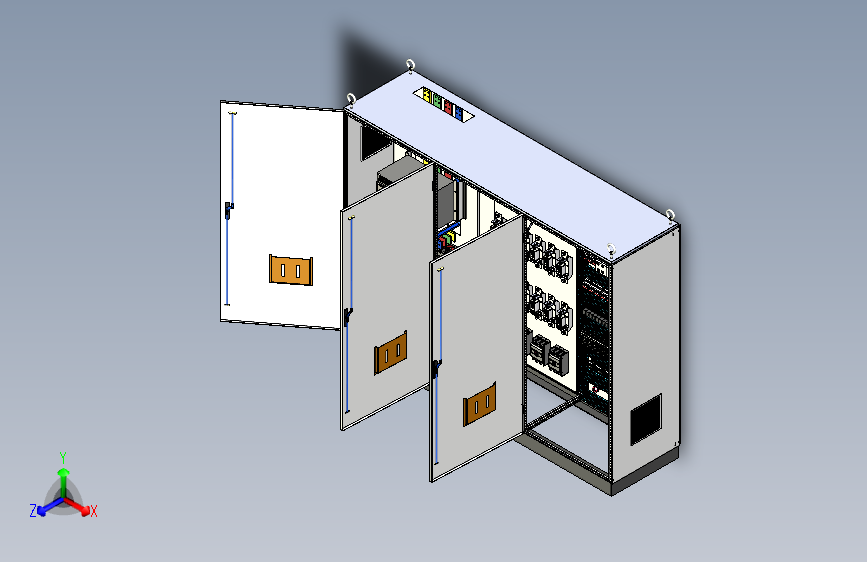 三柜组装万能断路器plc控制柜 55239