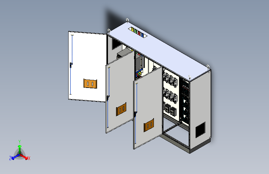三柜组装万能断路器plc控制柜（不带延时） 55249