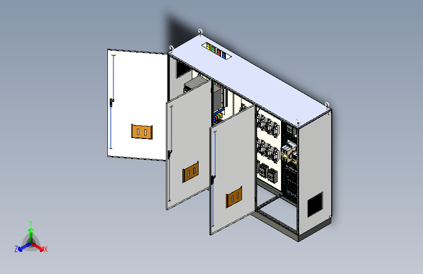 三柜组装万能断路器刀开关120A交流接触器控制柜 55303