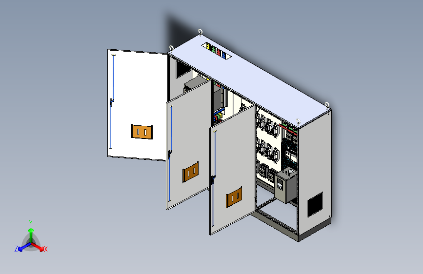 三柜组装万能断路器刀开关630A软启动plc控制柜 55384