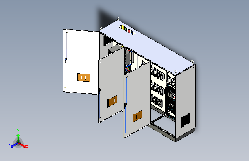 三柜组装万能断路器刀开关plc控制柜 55402