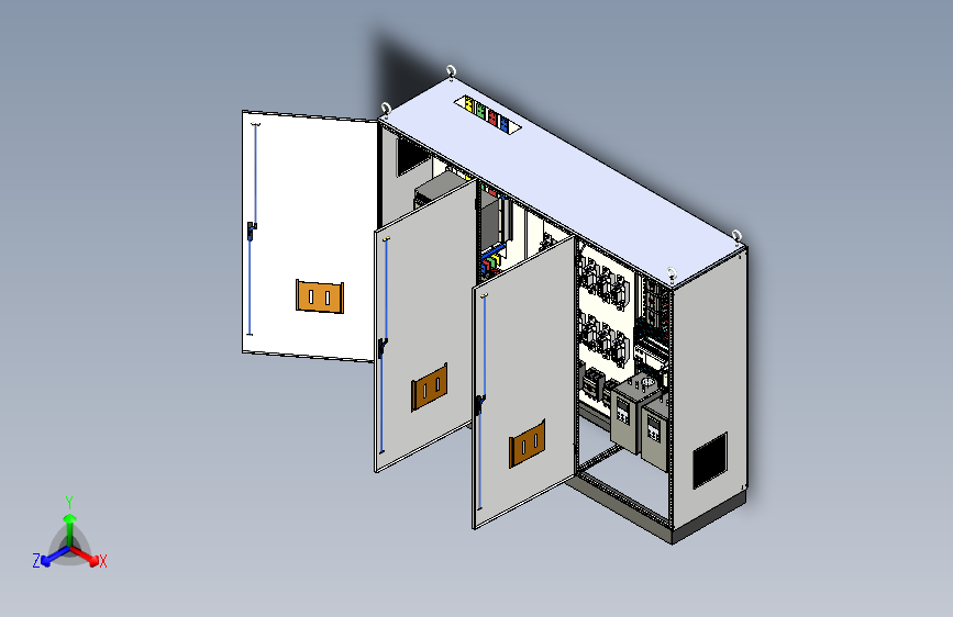三柜组装万能断路器刀开关软启动plc控制柜 55343