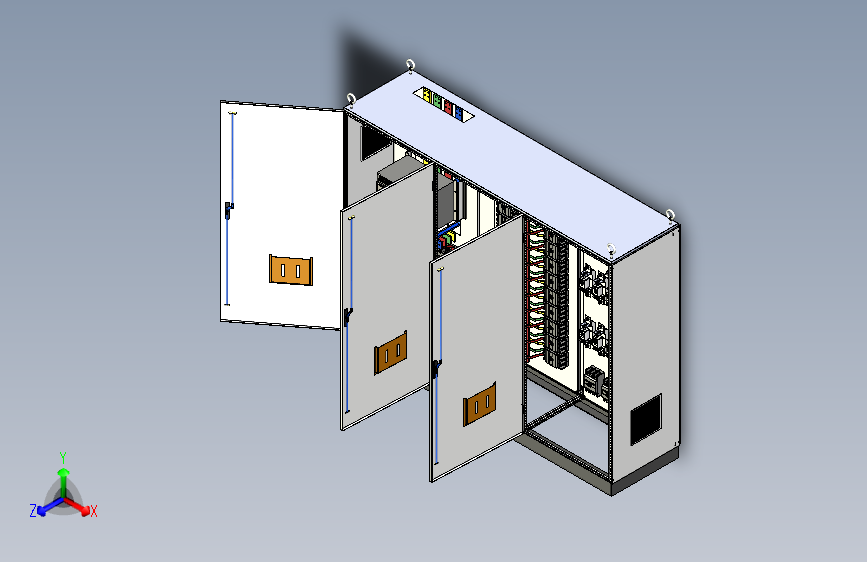 三柜组装万能断路器三维模型 54965