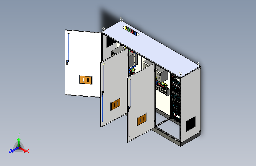 三柜组装万能断路器双电源plc控制柜 55309