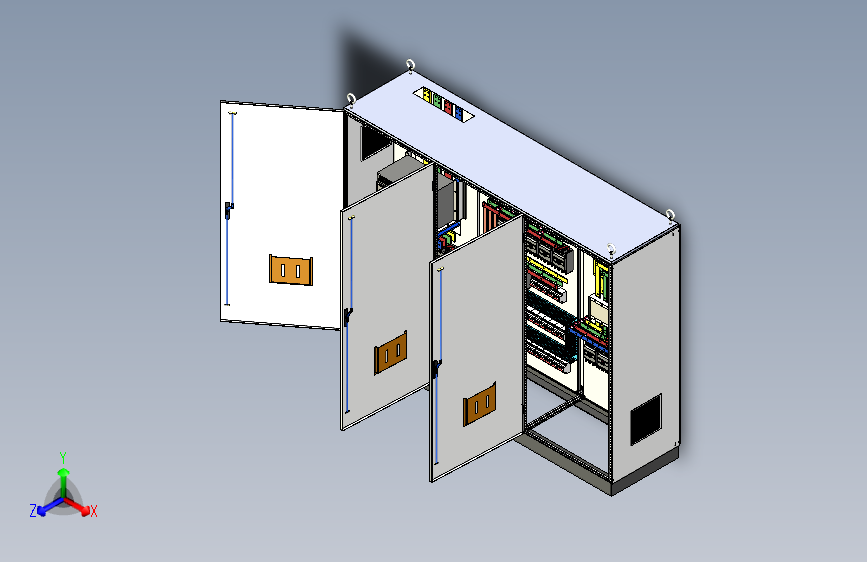 三柜组装万能断路器双电源模型