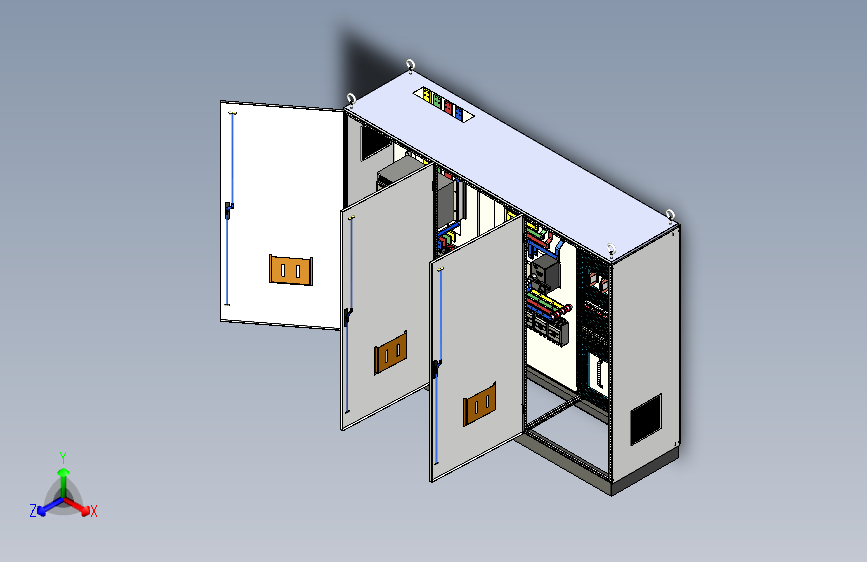 三柜组装万能断路器双电源直流接触器控制柜 55322