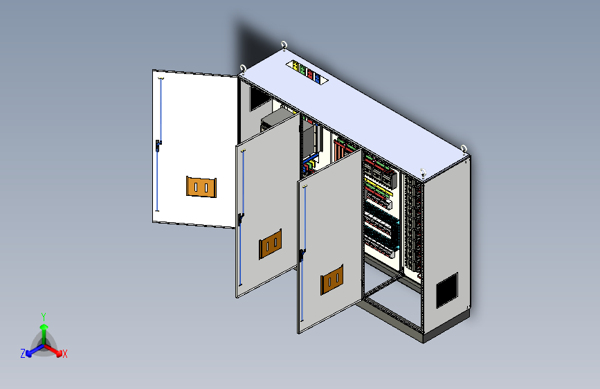 三台电源柜万能断路器模型