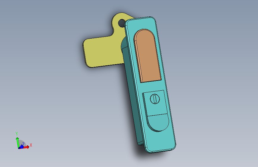MS737（锌合金平面锁-有钥匙孔带钥匙-固定孔尺寸为95.5X24