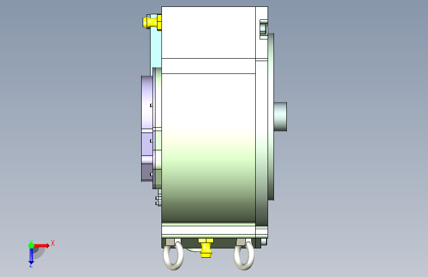 80kw P2混合动力油冷电机=1234055=100 俯视图