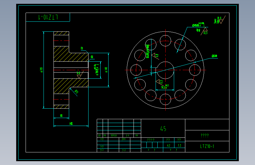 LTZ10带制动轮弹性套柱销联轴器=1082716=100