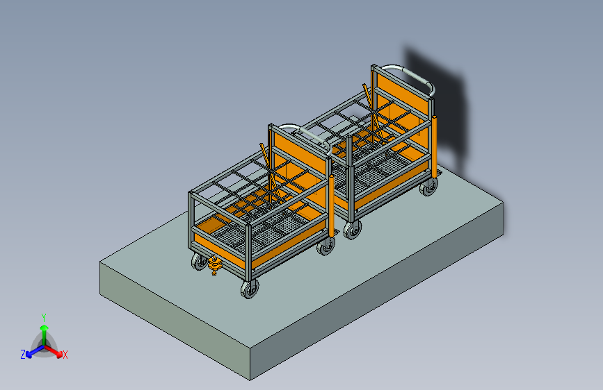 多格子小推车周转车物流车脚轮=1374422=100