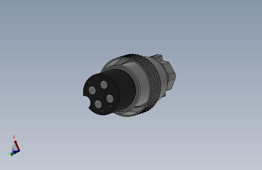 航插（4孔）公头，航插，公头=1128124=50