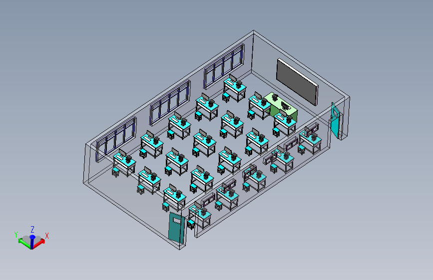 教室布局图模型=616290=15