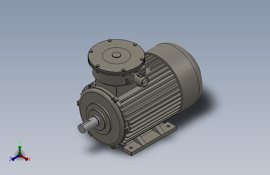 YB3-200L2-6防爆电动机模型