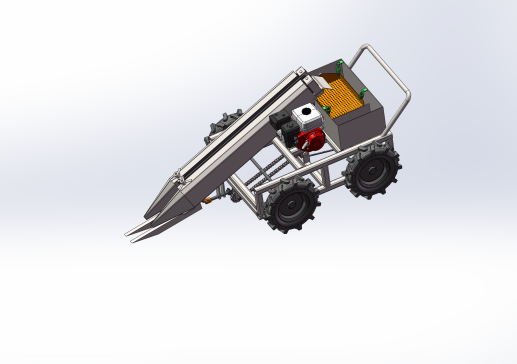 大蒜收获机SW三维模型 1549158