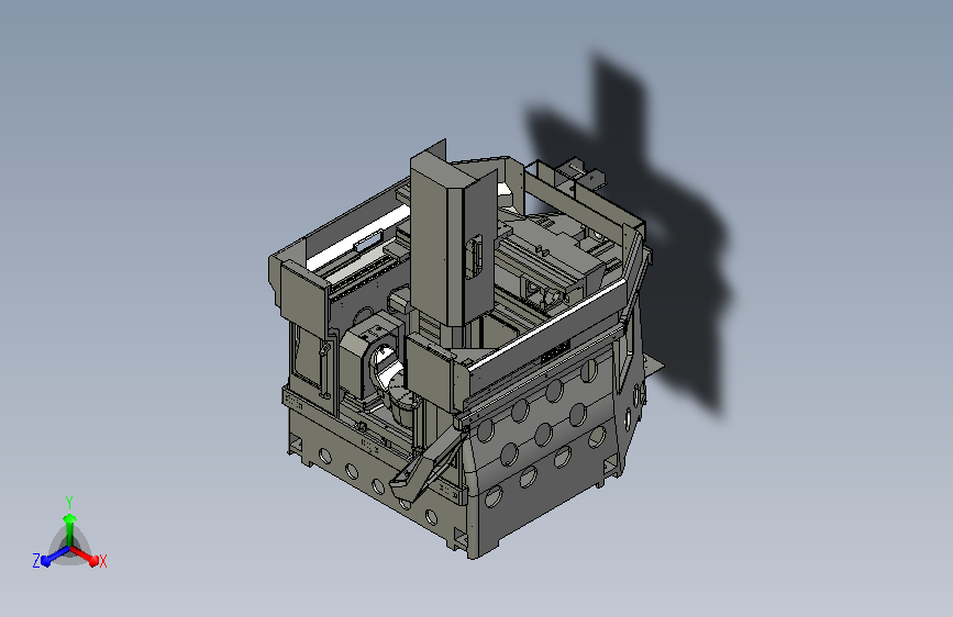 台湾快捷GTV95五轴天车后推进机床模型=889625=200