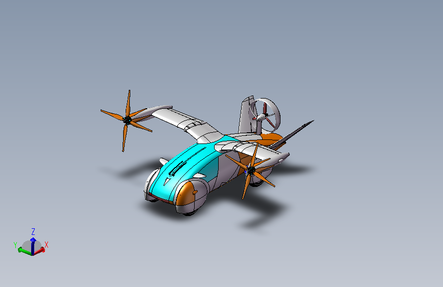 未来鱼鹰飞行汽车模型=240467=25