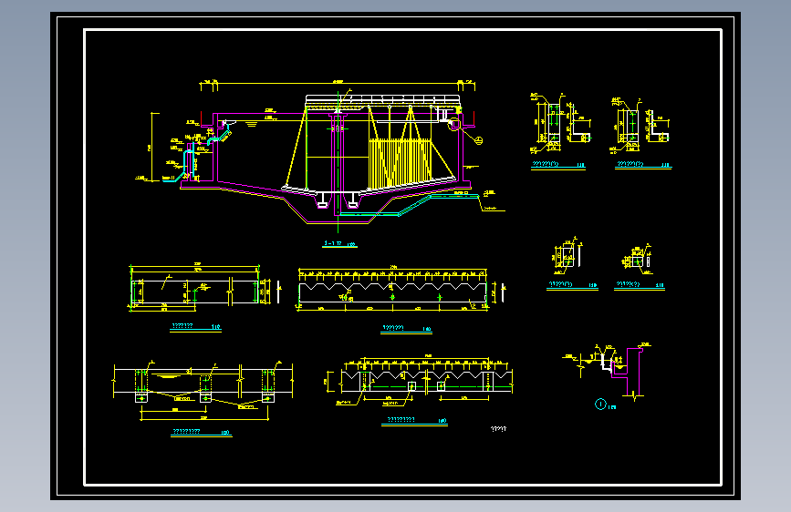 污泥浓缩池cad设计图纸=645189=20