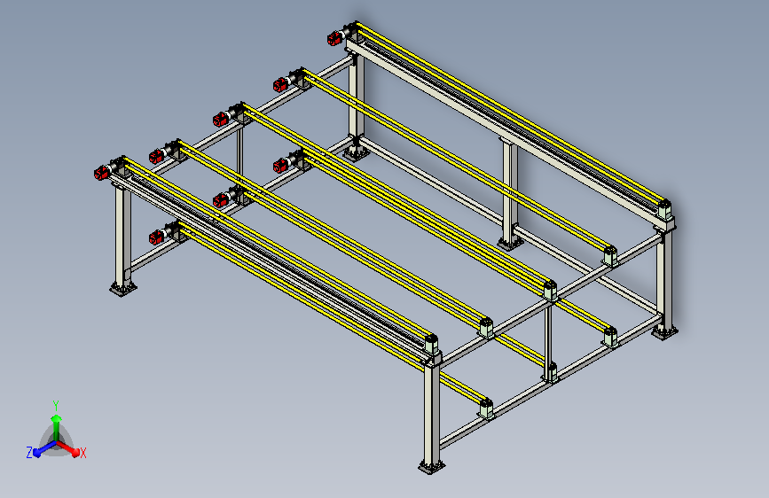 双层带动力输送平台设计
