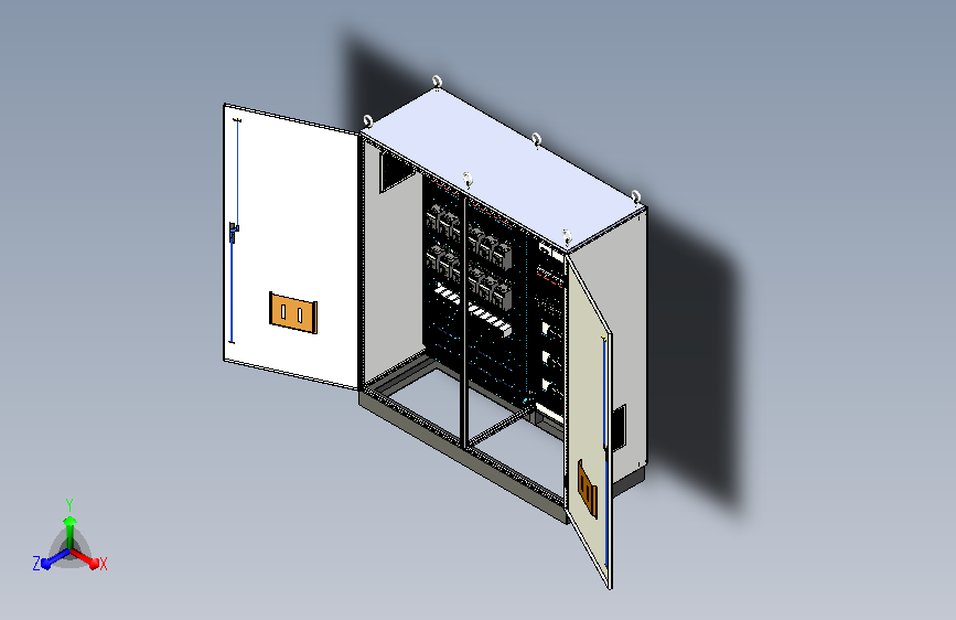 双柜组装12路交流接触器plc控制柜