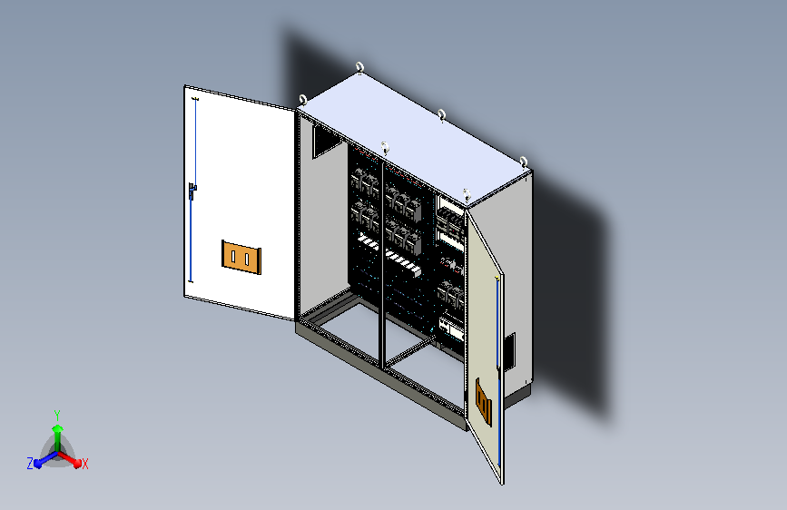 双柜组装12路交流接触器刀开关plc控制柜 56316