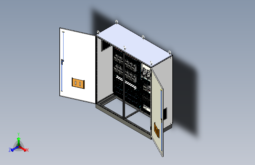 双柜组装12路交流接触器刀开关plc控制柜