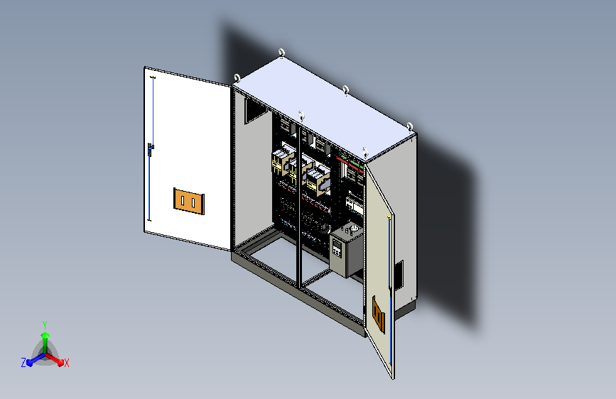 双柜组装120A交流接触器+630A软启动plc控制柜
