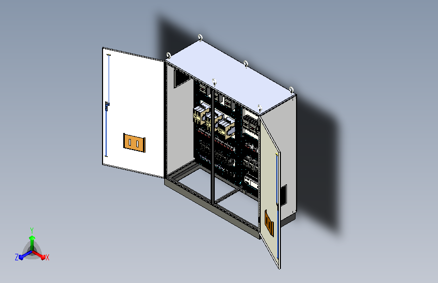 双柜组装120A交流接触器plc控制柜 56286