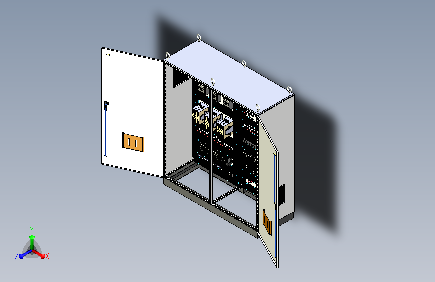 双柜组装120A交流接触器plc控制柜