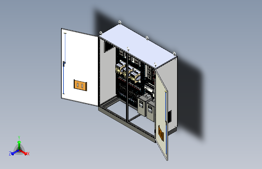 双柜组装120A交流接触器控制柜+630A竖装plc软启动控制柜 56220