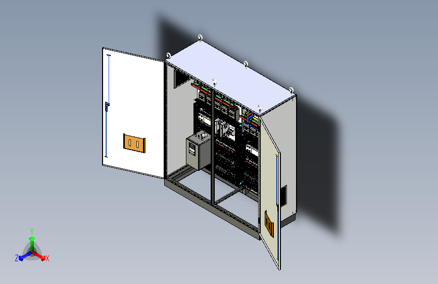 双柜组装630Aplc软启动plc控制柜 56331